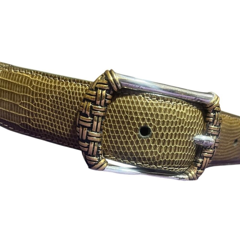 Carlisle Genuine Lizard Women's Belt Olive Green Size Small # 16359